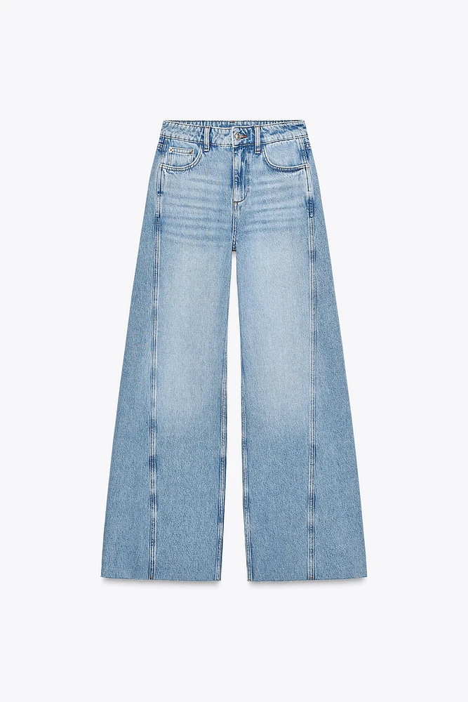 Z1975 WIDE LEG MID-RISE JEANS WITH SIDE SEAMS