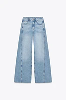 Z1975 WIDE LEG MID-RISE JEANS WITH SIDE SEAMS