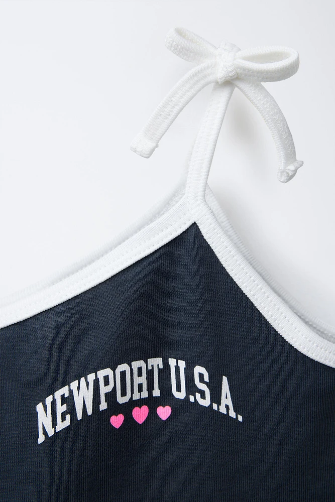 CITY TEXT RIB TOP