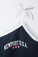 CITY TEXT RIBBED TOP