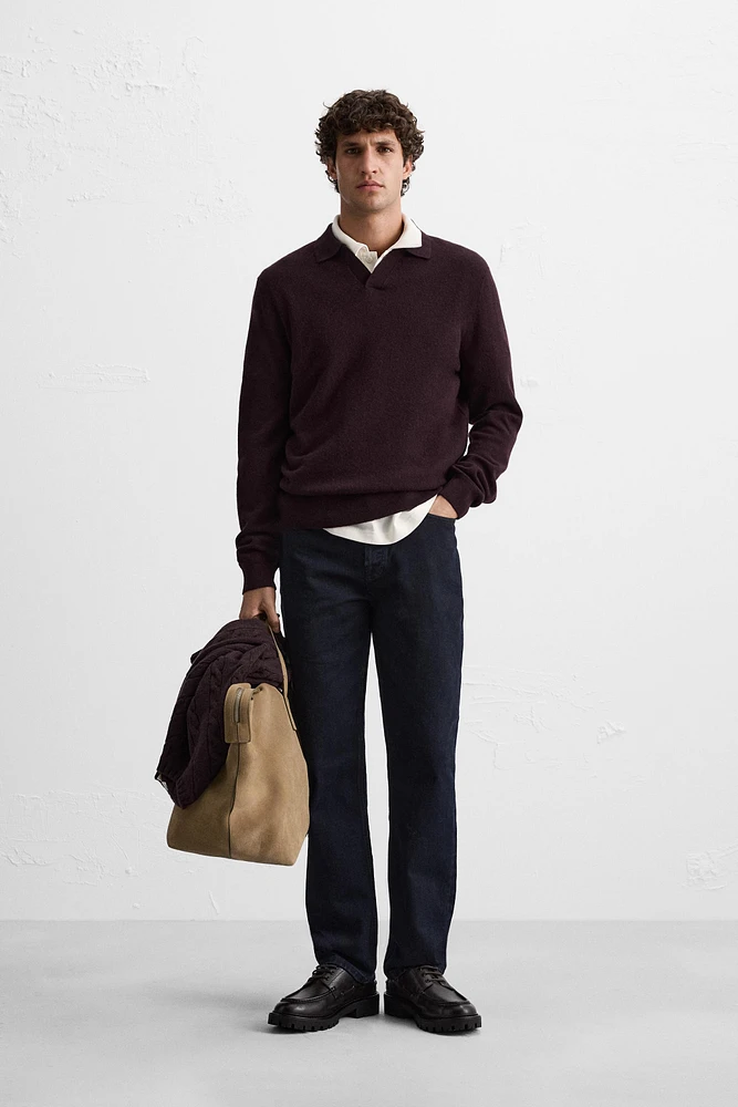 WOOL KNIT POLO