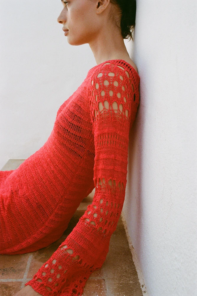 ROBE COURTE EN MAILLE