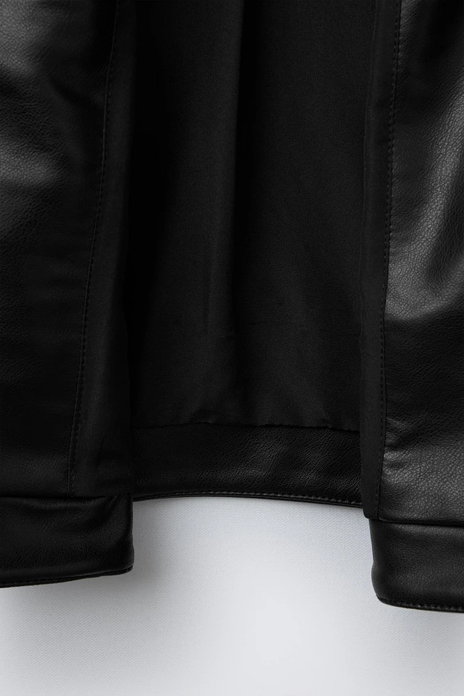 FAUX LEATHER JACKET