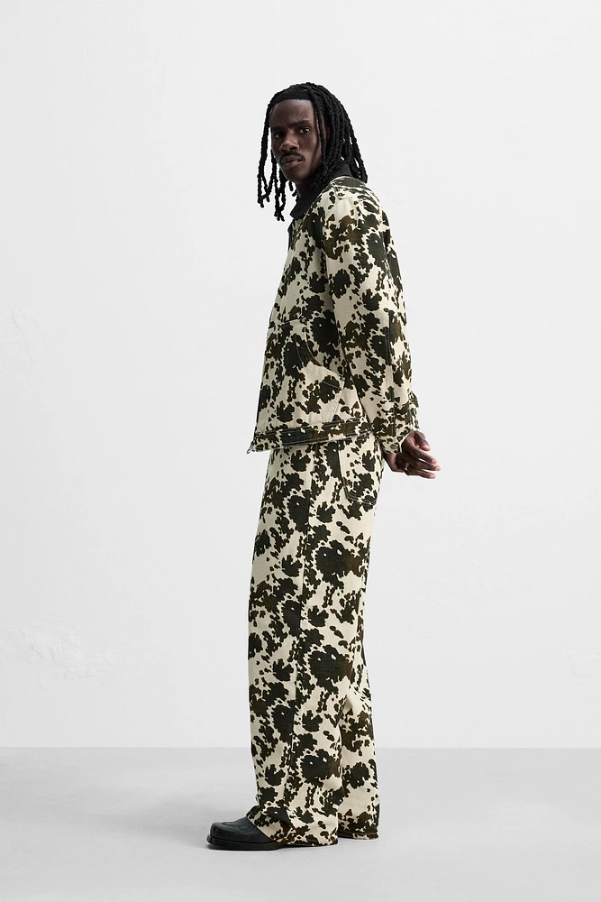 PANTALON RELAXED FIT À IMPRIMÉ ANIMAL