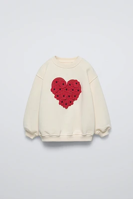 FLORAL HEART SWEATSHIRT