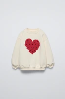 FLORAL HEART SWEATSHIRT