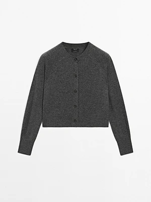 100% cashmere long sleeve cardigan