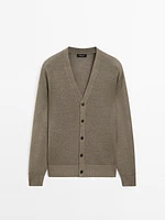 Cardigan en lin mélangé