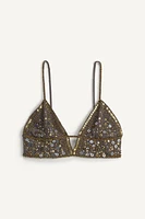 LIMITED EDITION EMBROIDERED TRIANGLE BRALETTE