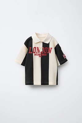 STRIPED SOCCER POLO SHIRT