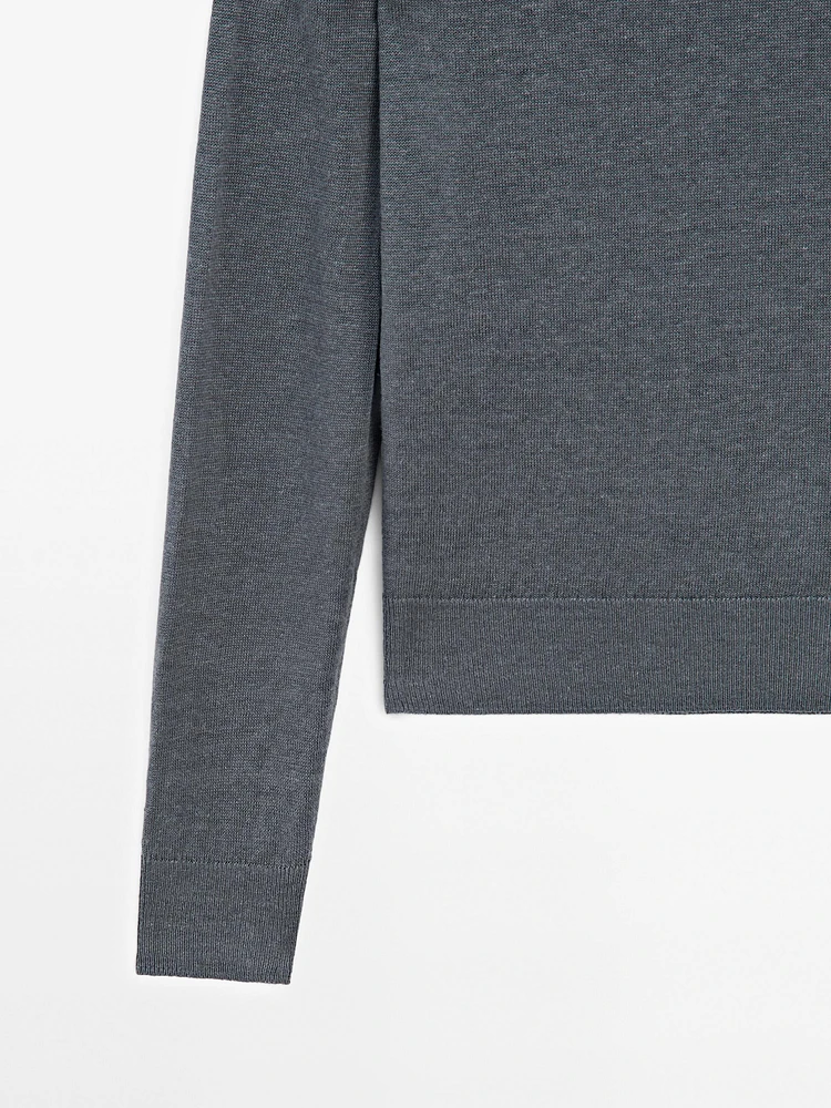 100% linen fine knit sweater