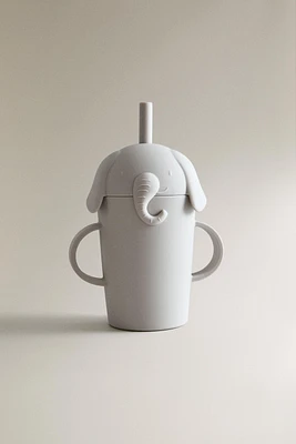 VERRE PAILLE ENFANT ÉLÉPHANT