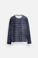 STRIPE PRINT T-SHIRT