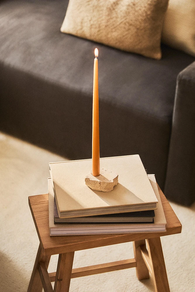 TRAVERTINE CANDLEHOLDER