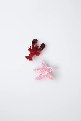 TWO-PACK OF SEA ANIMAL HAIR CLIPS
