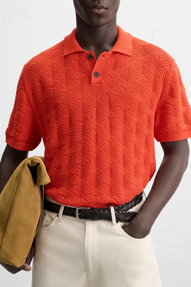 POLO EN MAILLE LOSANGES