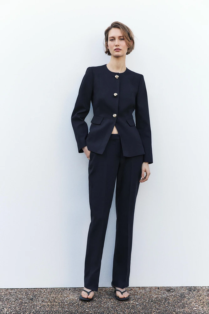 TAILORED ROUND NECK BLAZER