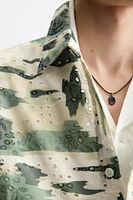 CHEMISE BRODERIE DÉCOUPÉE IMPRIMÉE