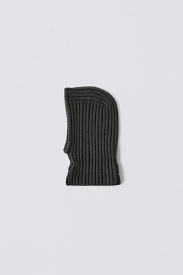 RIBBED KNIT BALACLAVA