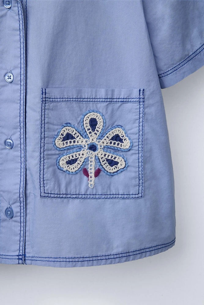 FLORAL EMBROIDERY SHIRT