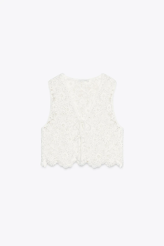 TOP GILET CROCHET