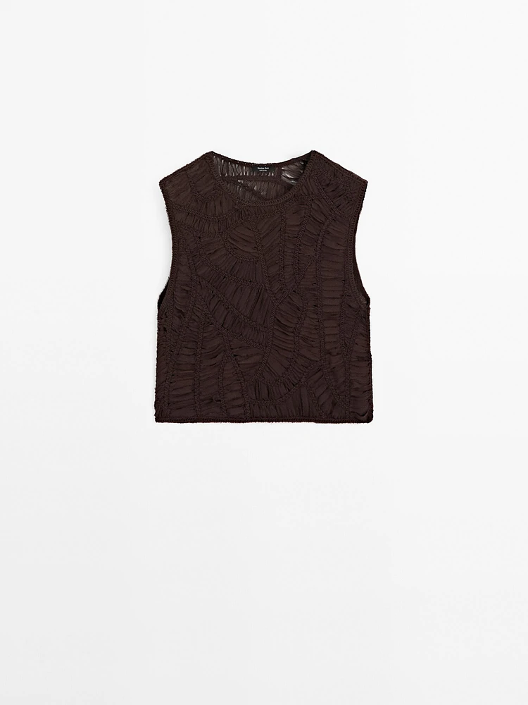 Top crochet ajouré