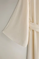 BEIGE SILK ROBE