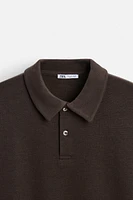 INTERLOCK TEXTURED POLO SHIRT