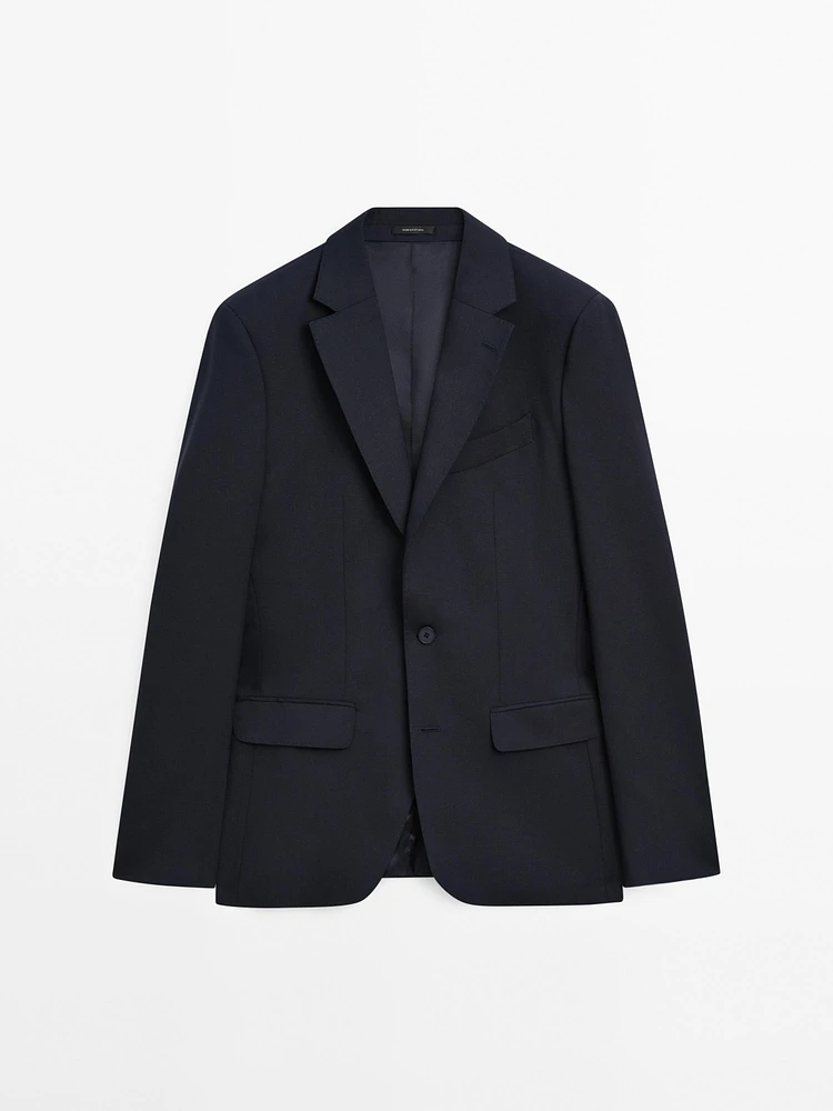 Blazer en laine mélangée