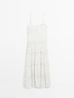 Robe midi ample à carreaux