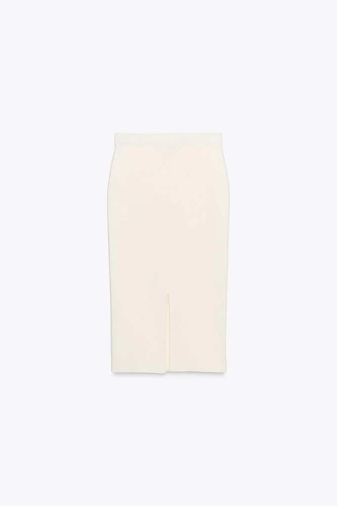 KNIT MIDI SKIRT