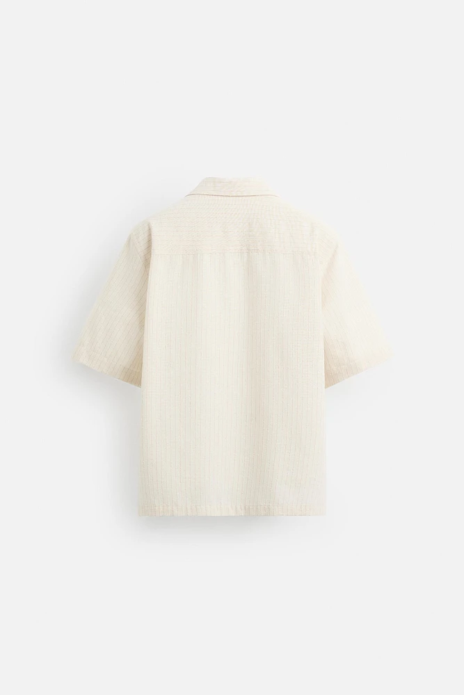 CHEMISE RAYURES TEXTURÉE