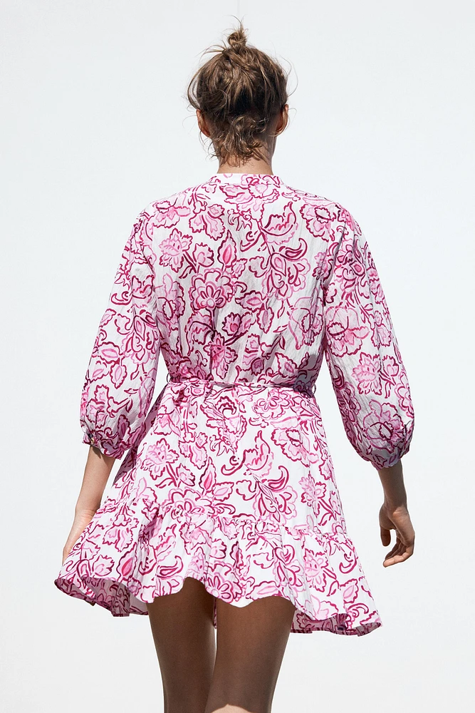 ROBE COURTE À IMPRIMÉ FLORAL
