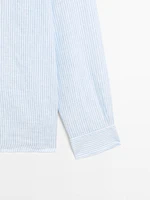 Chemise slim à rayures 100 % lin