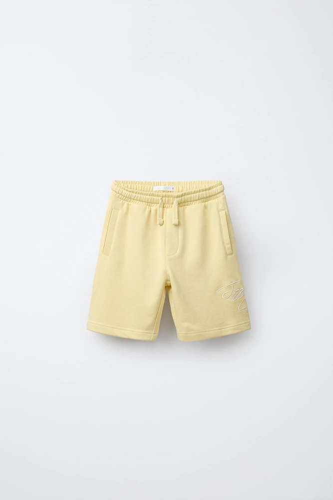 EMBROIDERED JOGGING SHORTS
