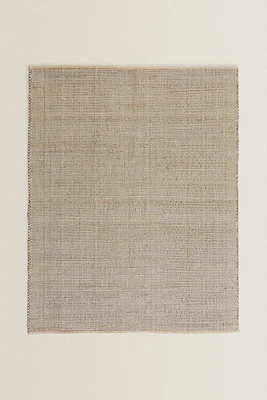 FLECKED RECTANGULAR COTTON JUTE AREA RUG