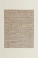 FLECKED RECTANGULAR COTTON JUTE AREA RUG