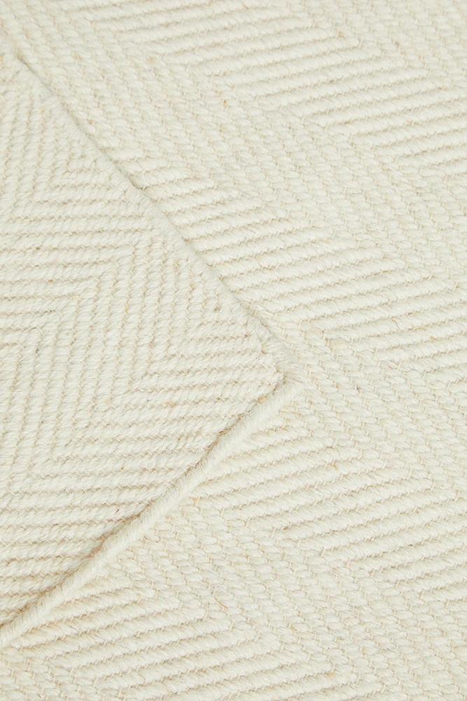 HERRINGBONE WOOL AREA RUG