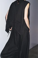 BLOUSE EN LIN 100 % À NŒUDS