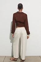 PANTALON RUSTIQUE À TAILLE ÉLASTIQUE