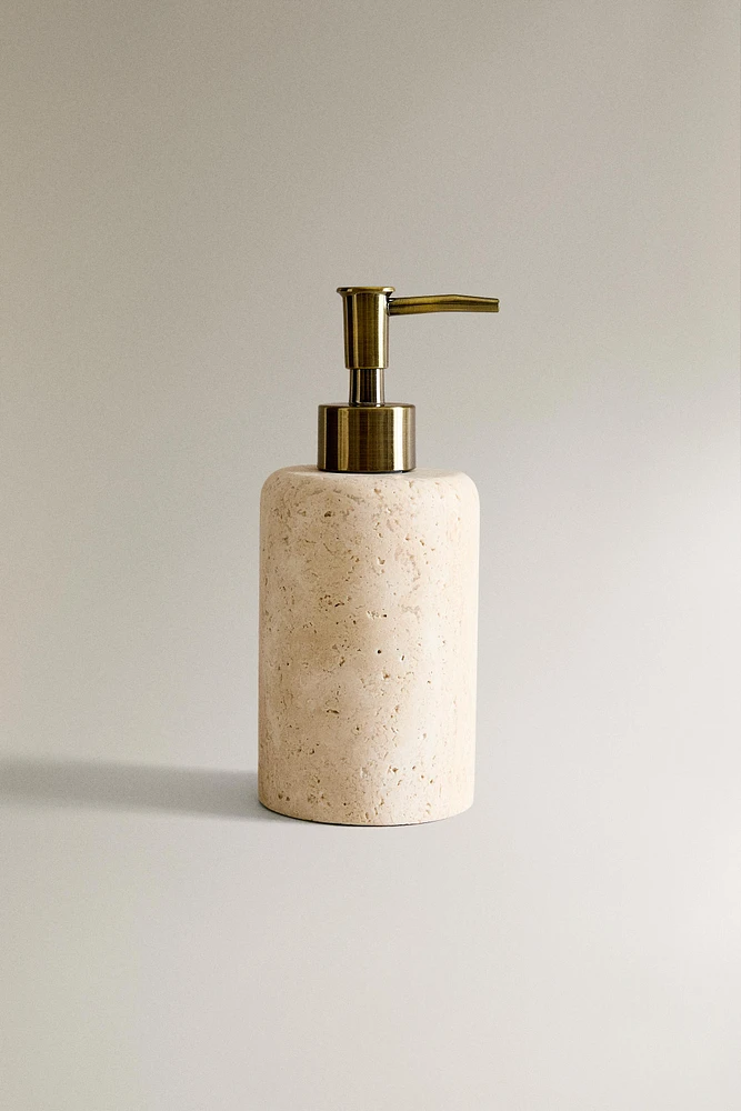 BEIGE MARBLE BATHROOM DISPENSER