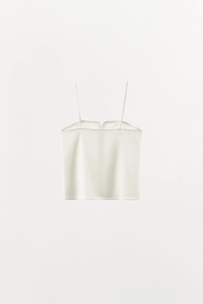SATIN EFFECT TANK TOP