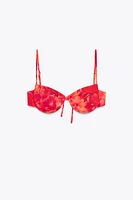 PRINTED UNDERWIRE BIKINI TOP