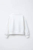 PRINTED CROPPED SWEATSHIRT
