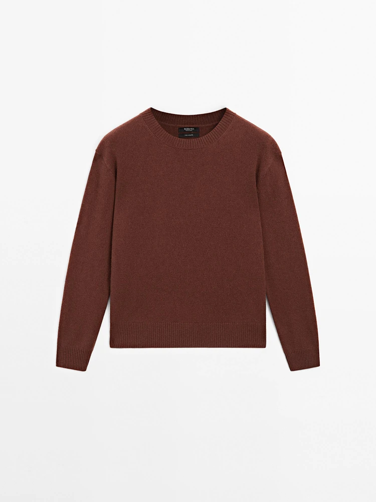 Pull col rond 100 % cachemire