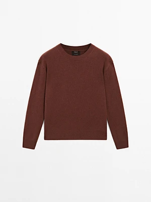 Pull col rond 100 % cachemire