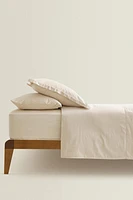 (300 THREAD COUNT) SATEEN FLAT SHEET WITH TRIM