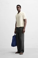 TEXTURED KNIT POLO SHIRT