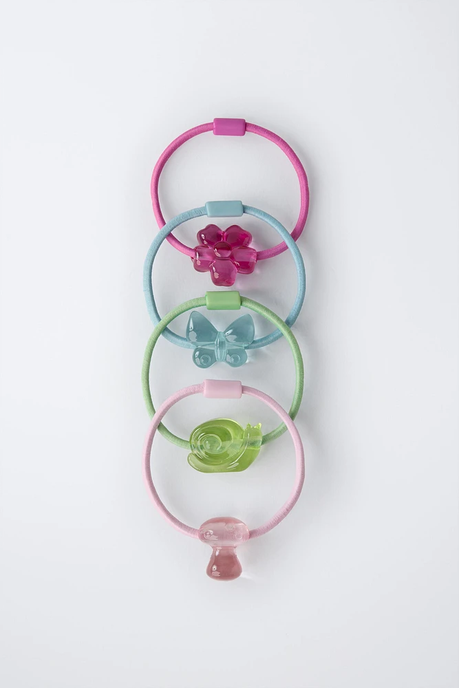 FOUR-PACK OF SHAPE HAIR TIES