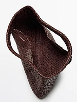Medium woven nappa leather bag